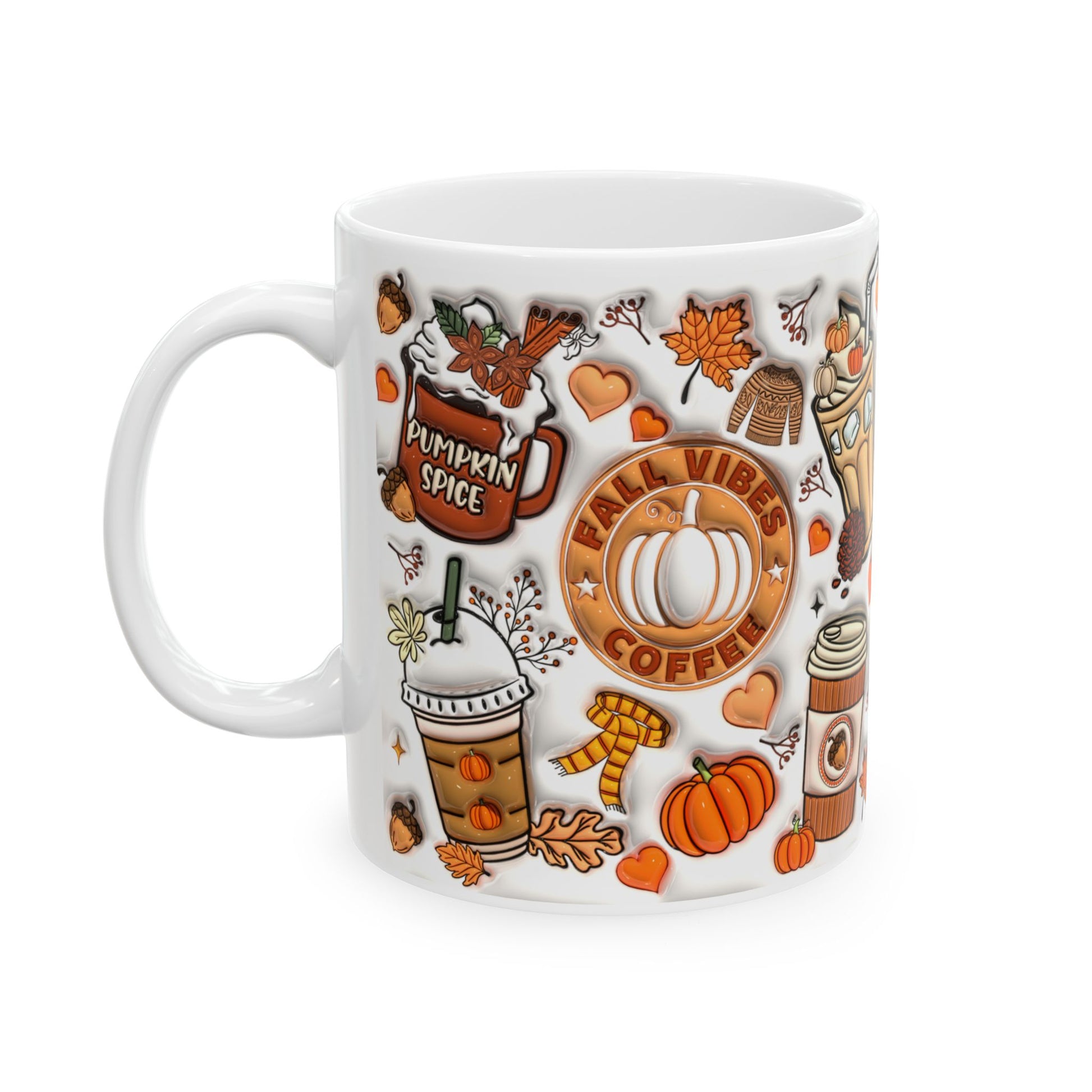 Cozy Fall Mug, Pumpkin Mugs, Taza para cafe 11 Onz, Taza de otoño