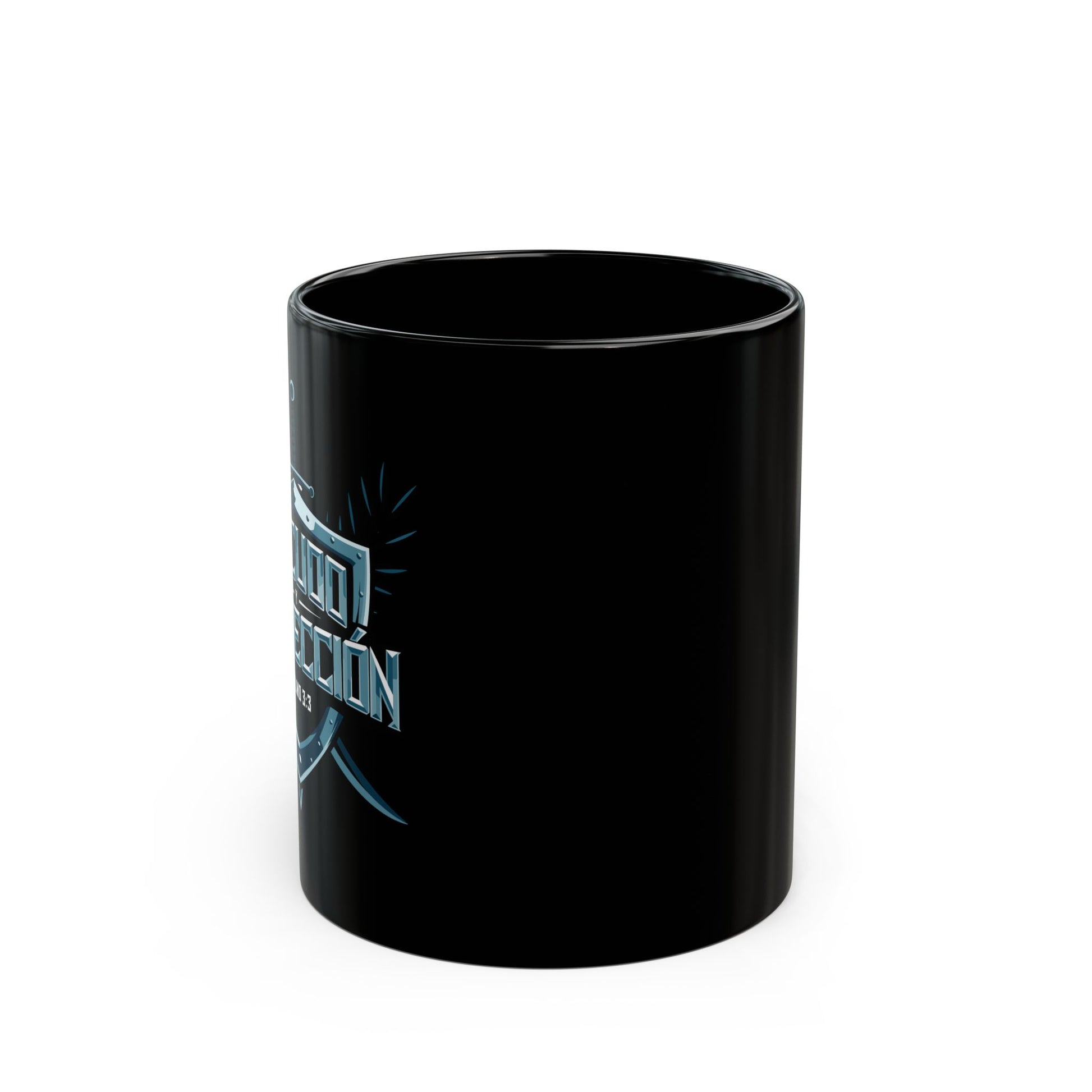 Taza negra personalizada / Taza de ceramica con frases biblicas / Taza de ceramica negra con versiculo biblico
