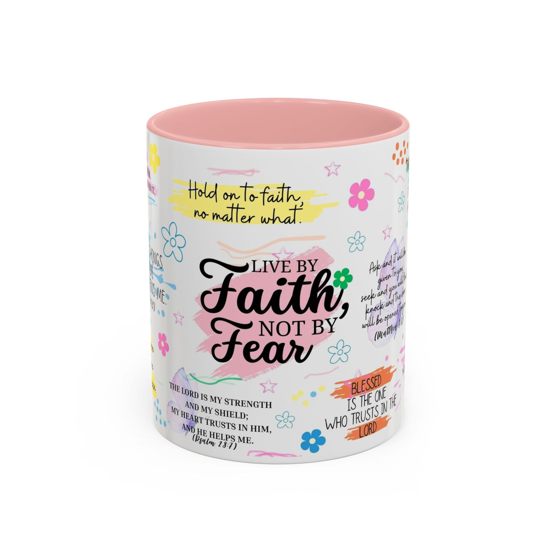 Faith-Inspired Accent Coffee Mug — Motivational, Inspirational Gift, Home Decor, Coffee Lover, Christian Design