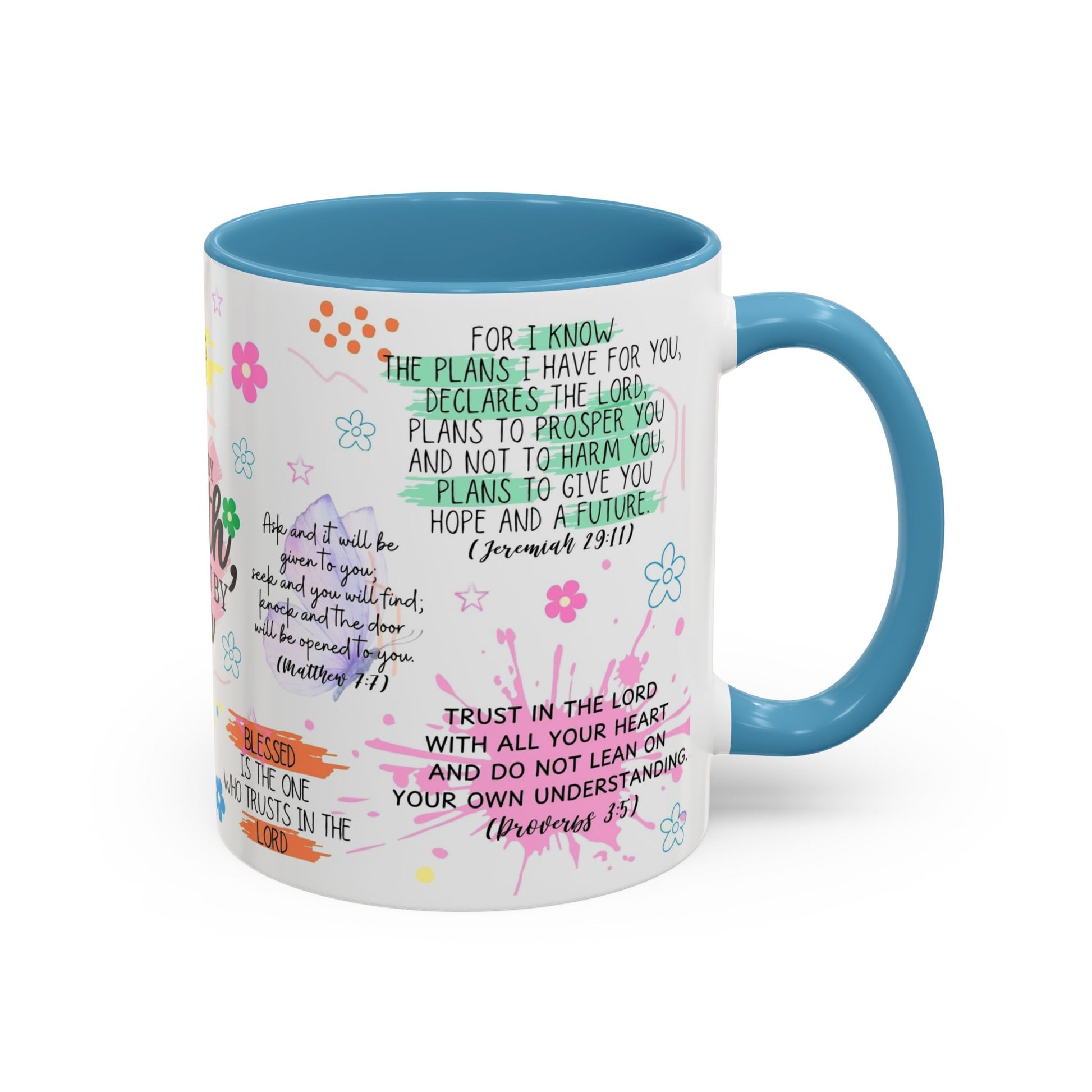 Faith-Inspired Accent Coffee Mug — Motivational, Inspirational Gift, Home Decor, Coffee Lover, Christian Design