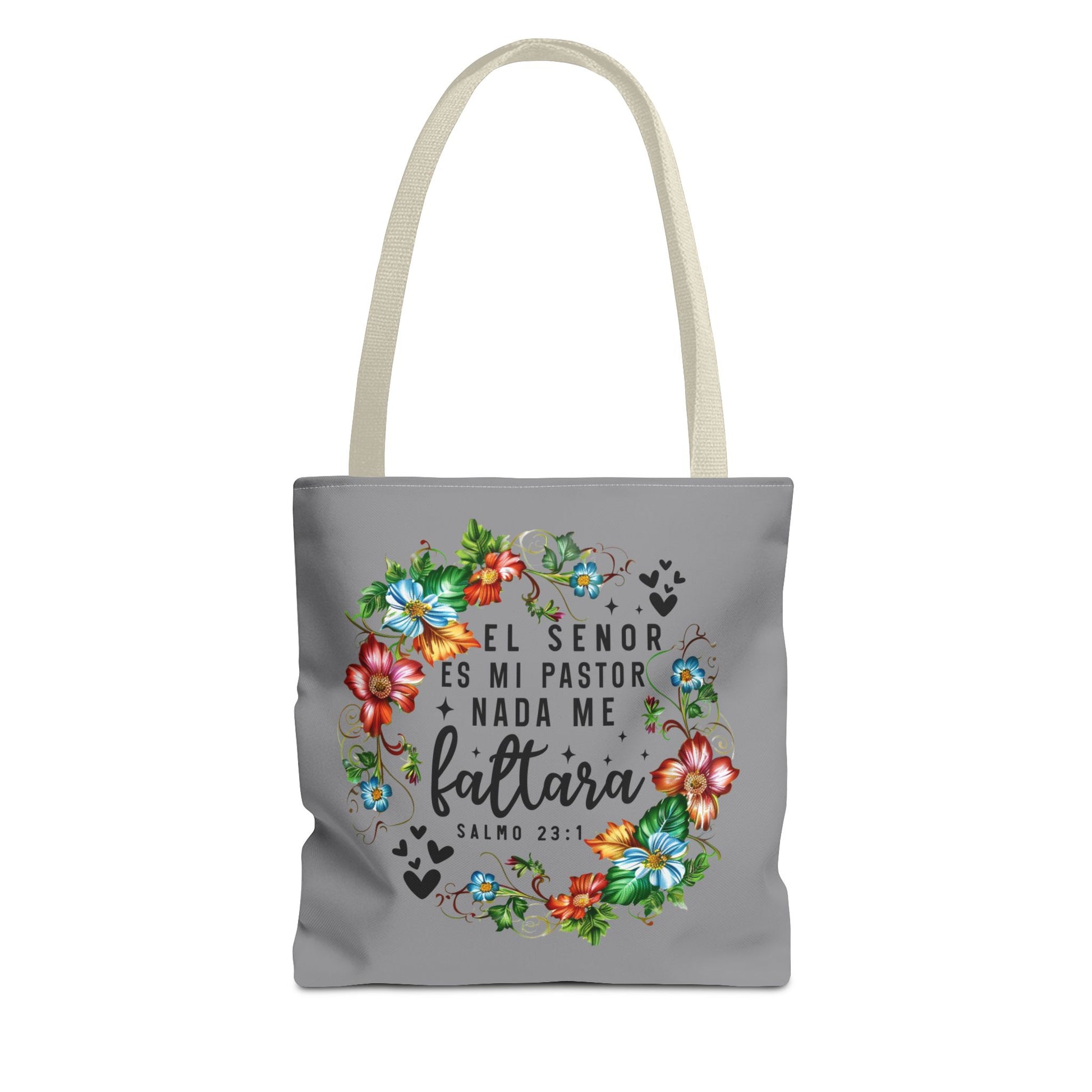 Bolso cristiano con diseño floral 'El señor es mi Pastor'' – Regalo con versículo bíblico para mujer de fe