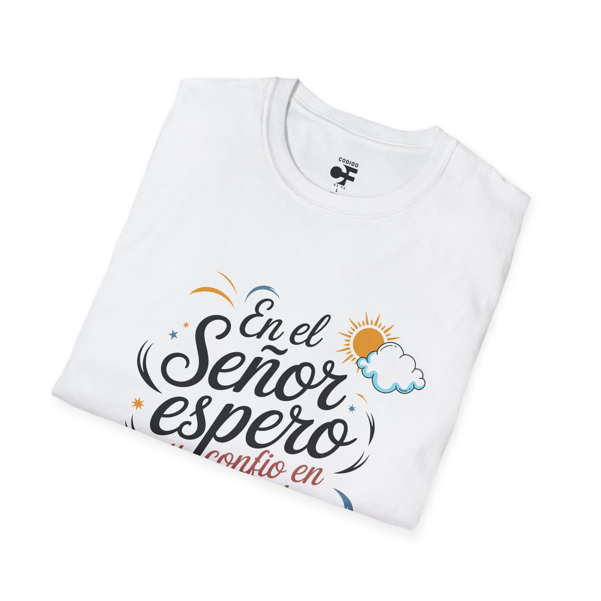 Camiseta Cristiana minimalista Blanca Para Mujer | Frase de Fe y Algodón Suave