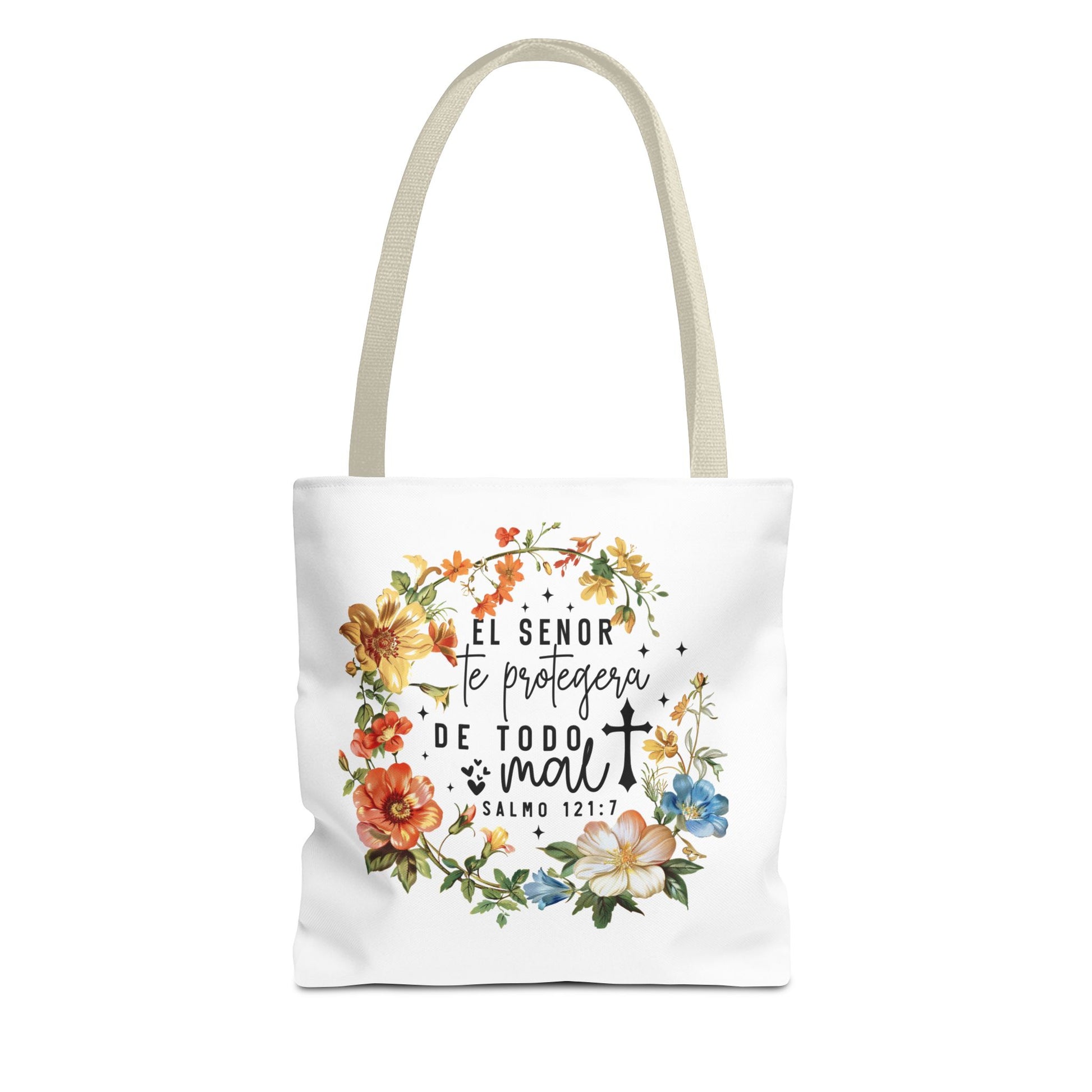 Tote Bag cristiano - Bolso de tela para mujer - Regalo para cristianas  - Bolso impermeable blanco