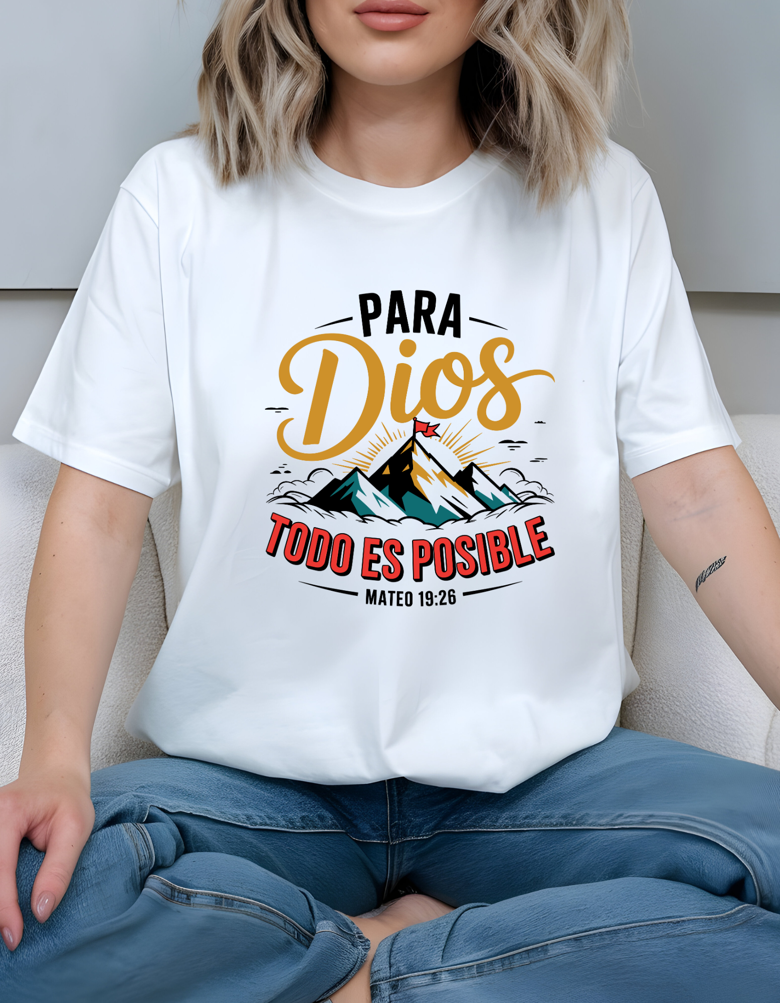 Camiseta con mensaje Cristiano, Regalo para Cristianos, Tshirt con mensaje cristiano