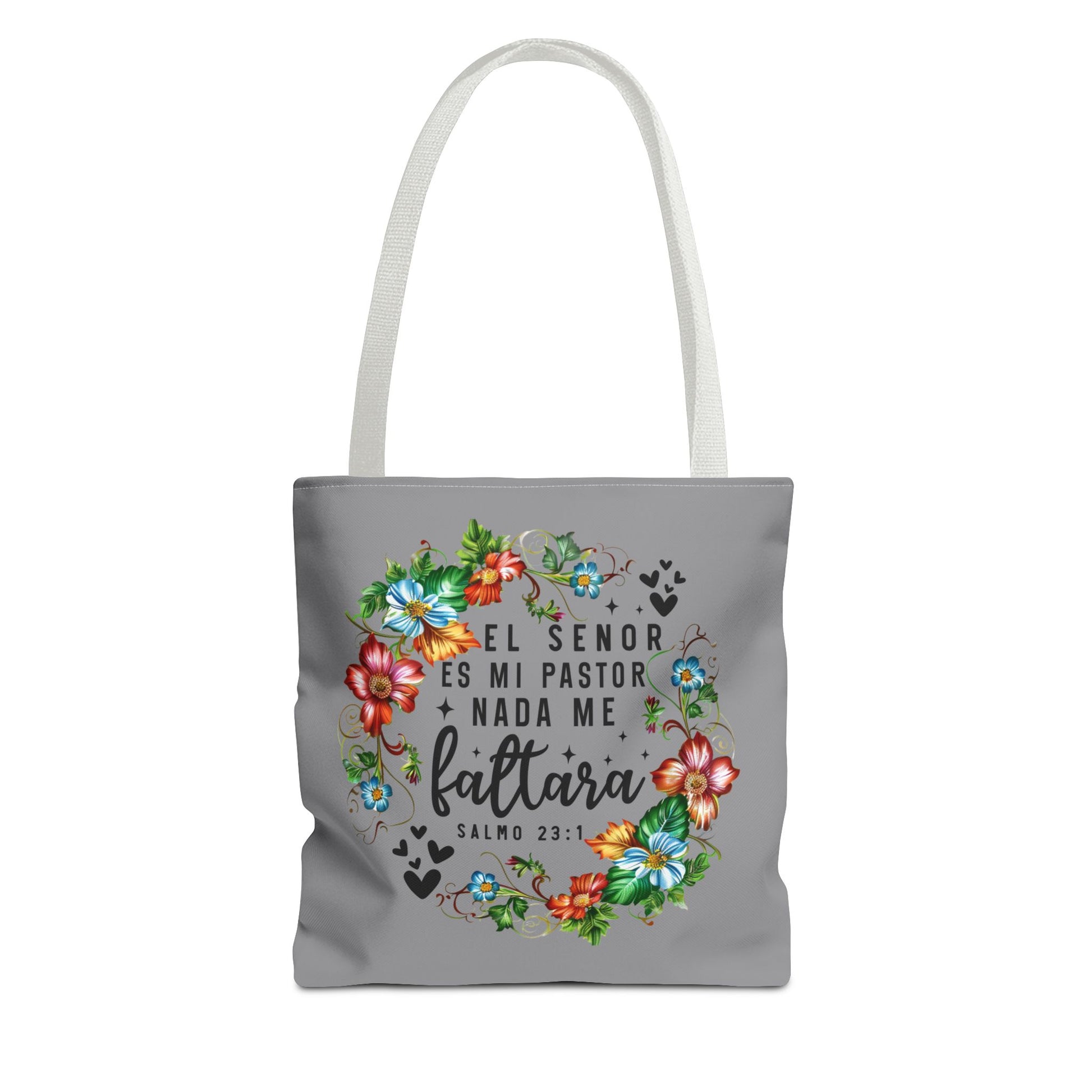 Bolso cristiano con diseño floral 'El señor es mi Pastor'' – Regalo con versículo bíblico para mujer de fe