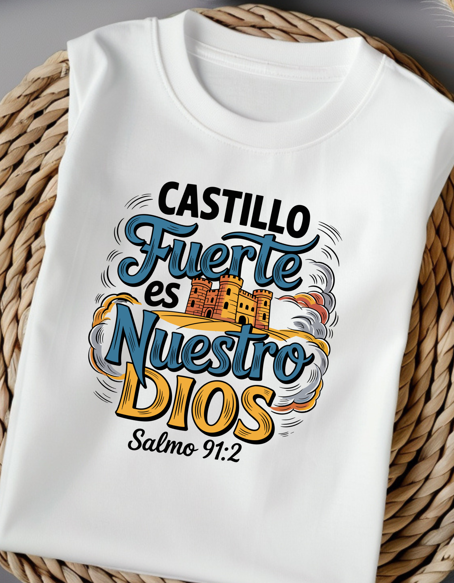 Camiseta blanca con versiculo biblico,  Tshirt con mensaje biblico para mujer