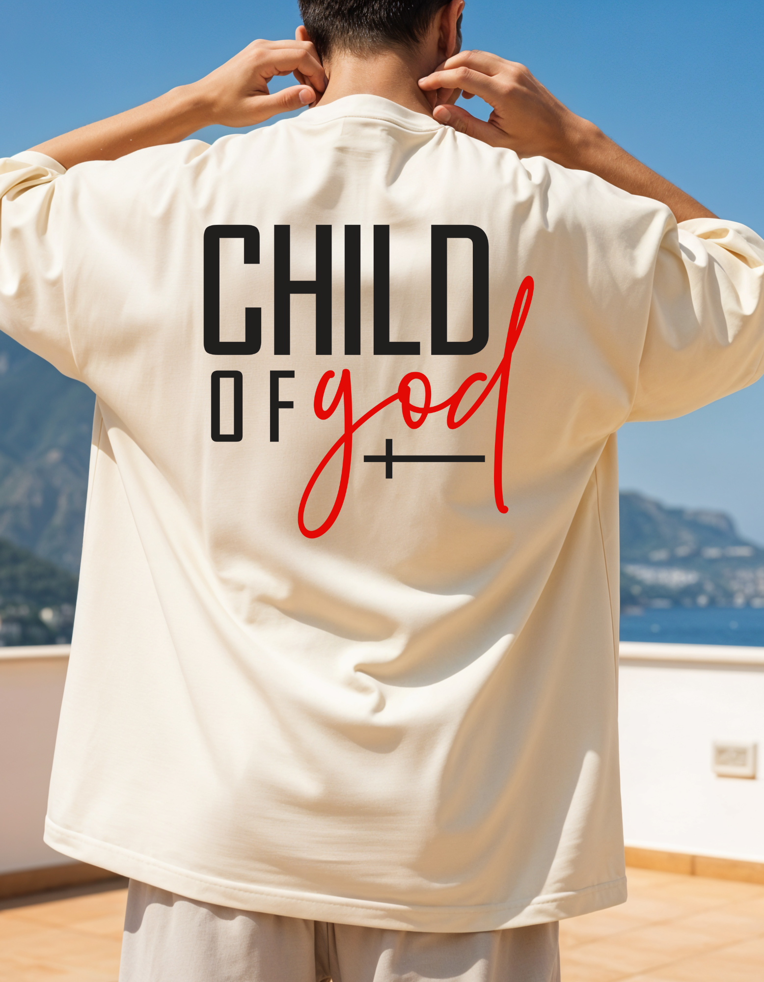 OverSize Unisex T-Shirt - 'Child of God', Casual Wear, Christian Gifts, Everyday Comfort,Oversize Tshirt Black