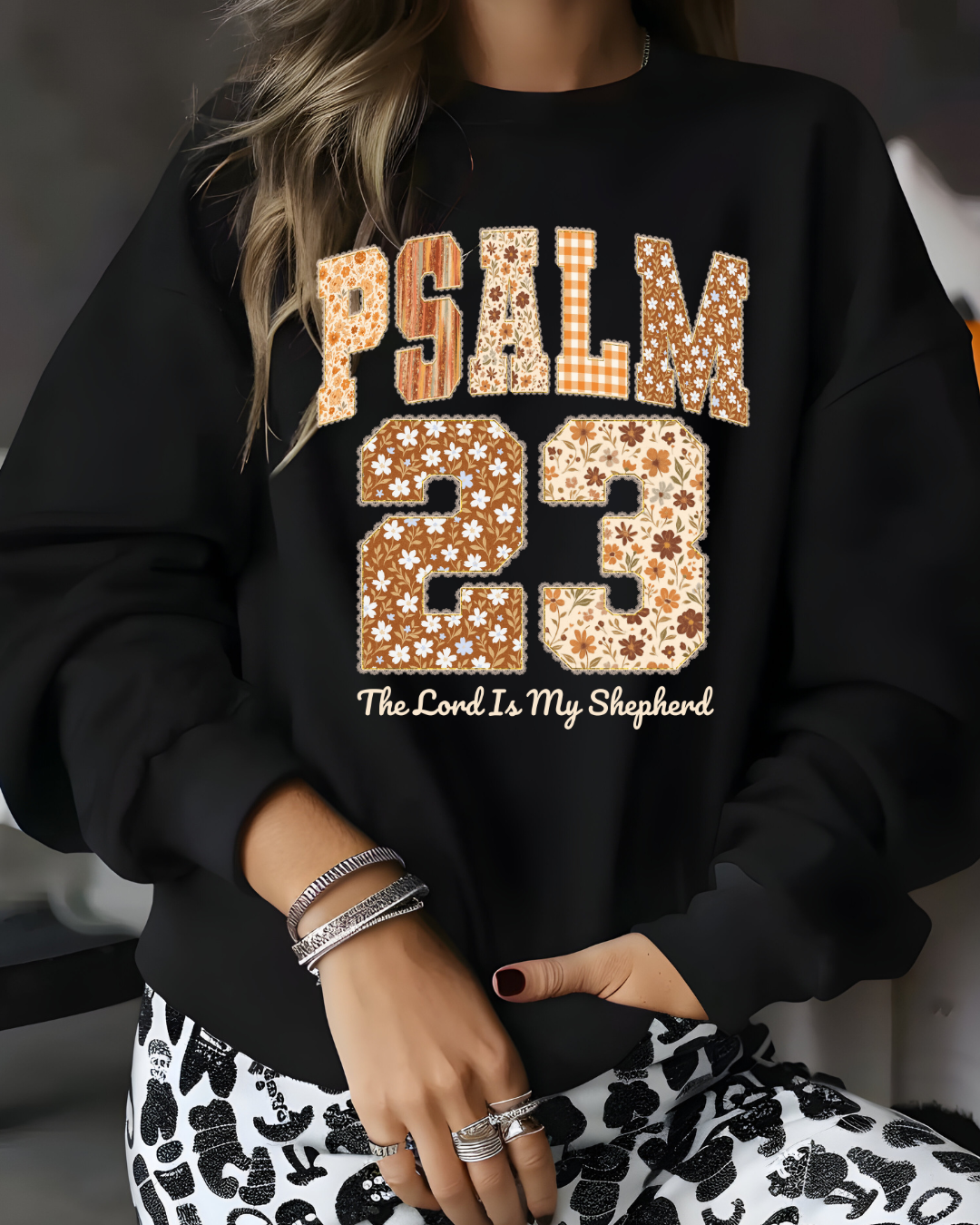 Sudadera de otoño – Salmo 23 sudadera - Regalo Perfecto para Creyentes, Crewneck Salmos, Moda Cristiana, Outfit Inspirador, Estilo Otoñal Cómodo