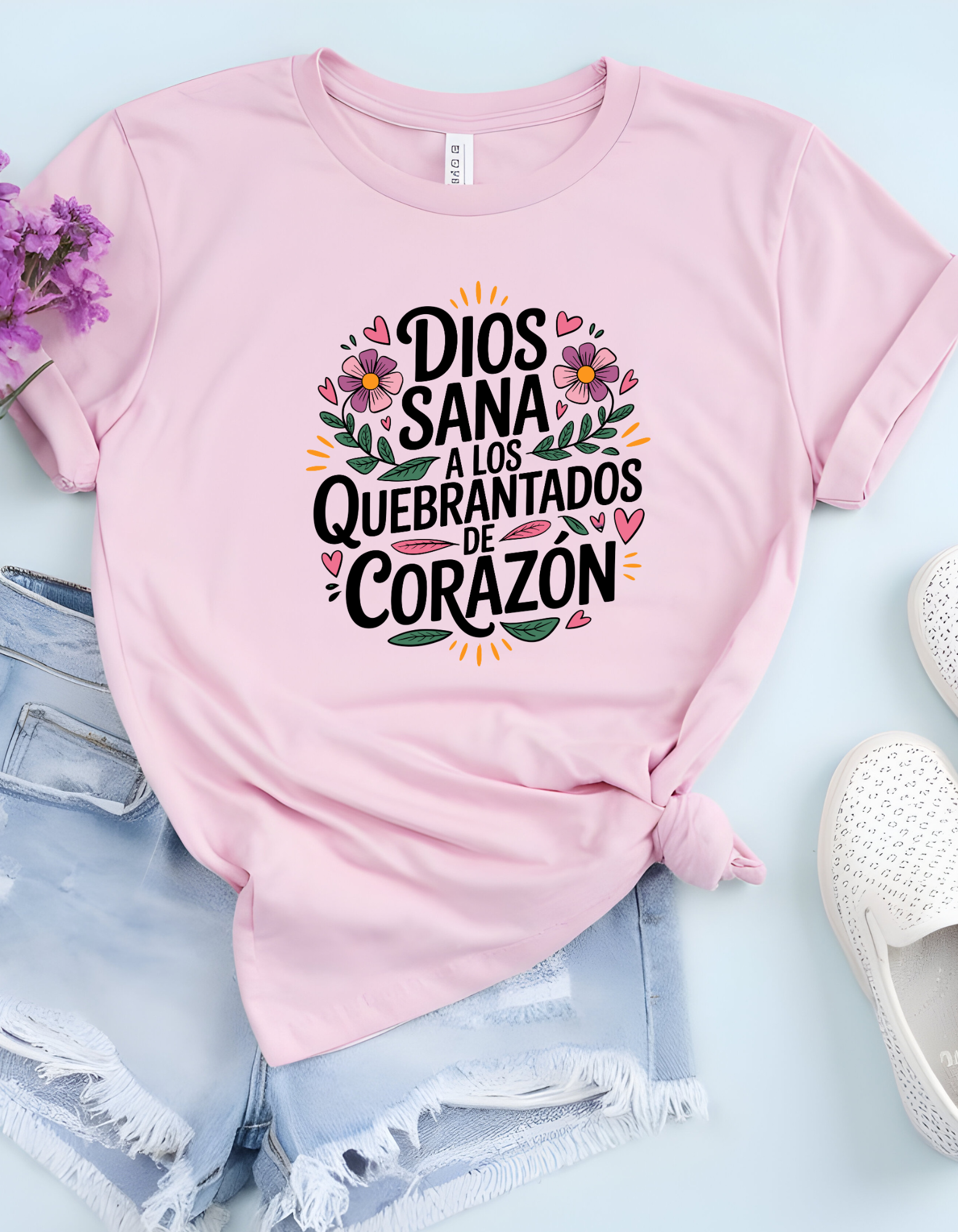 Camiseta con mensaje cristiano, T-shirt con mensaje de fe, T-shirt 100% Algodón biblico, Camiseta para Cristianas