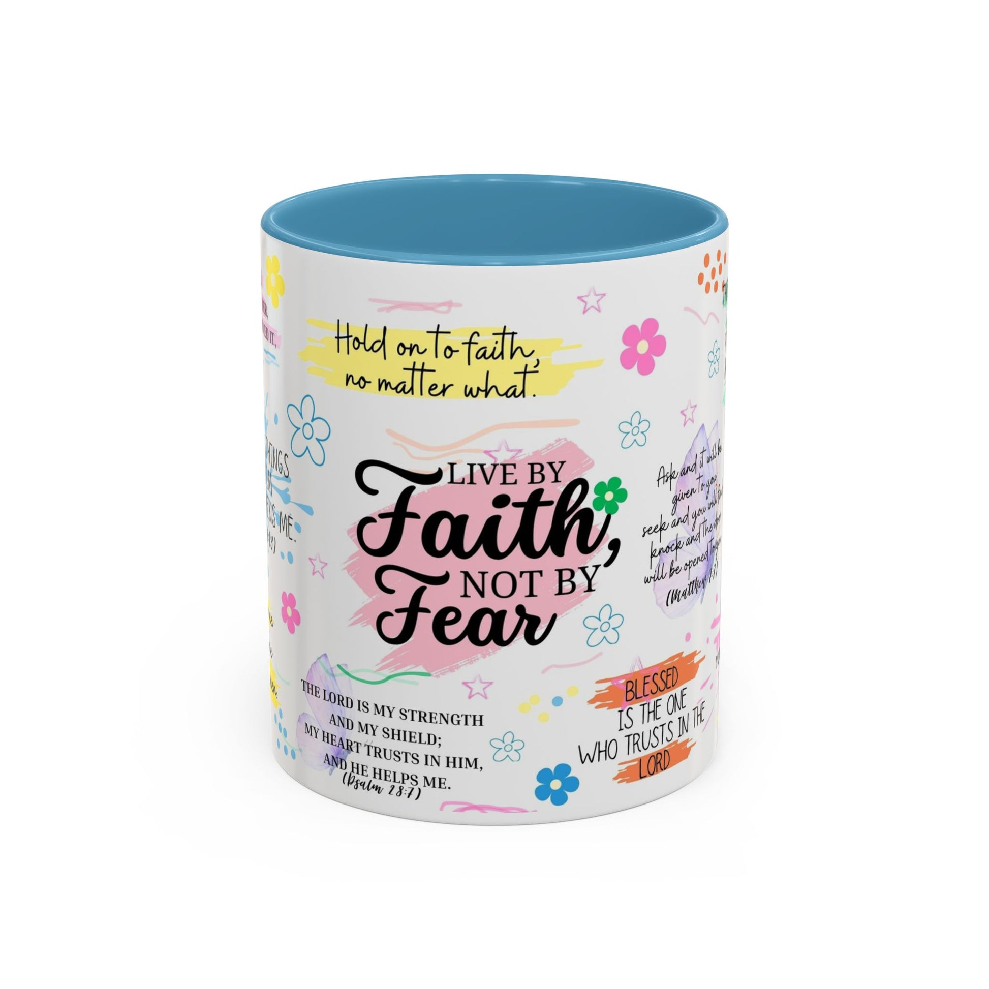 Faith-Inspired Accent Coffee Mug — Motivational, Inspirational Gift, Home Decor, Coffee Lover, Christian Design