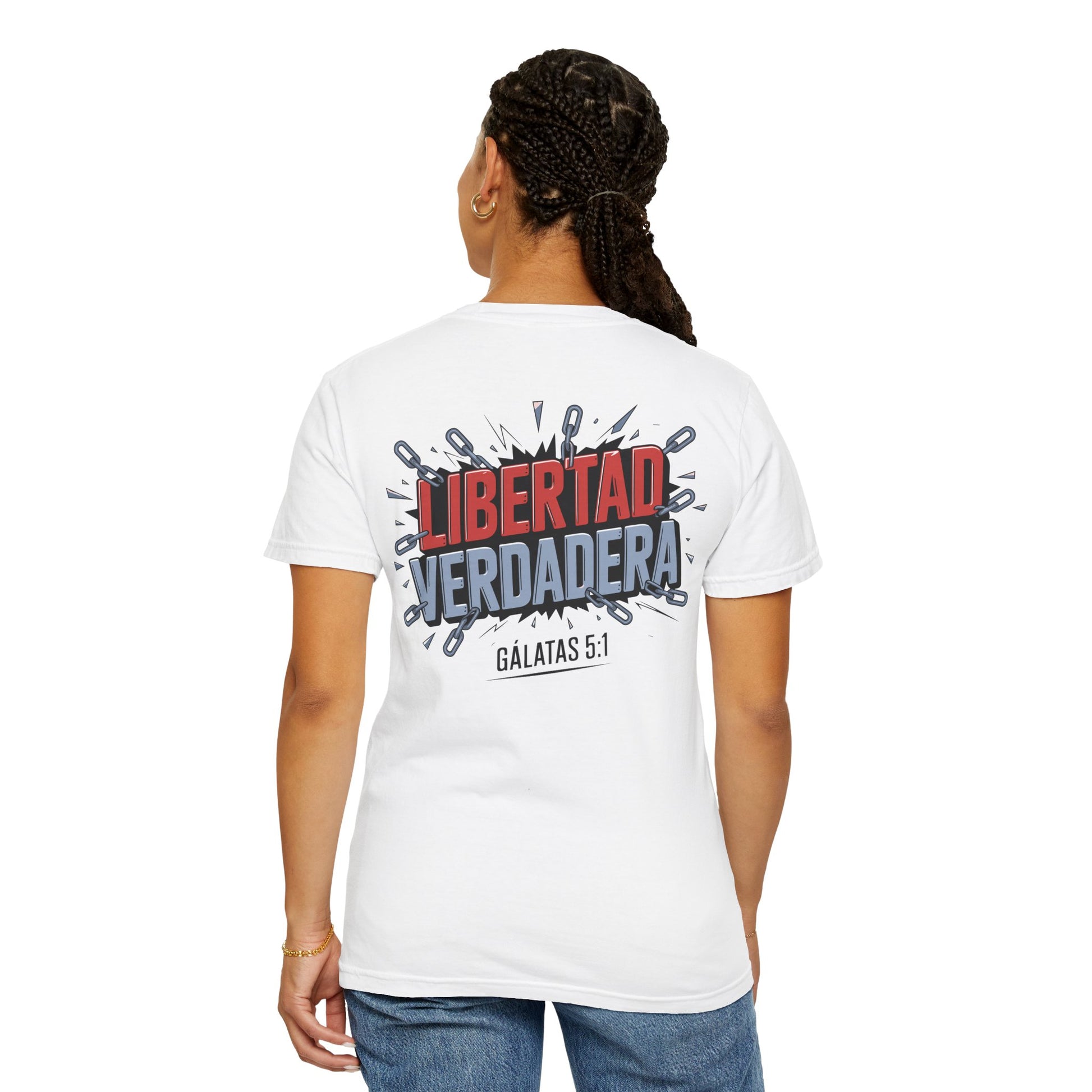 Camiseta cristiana unisex con mensaje “Verdadera libertad” – T-shirt de algodón cómodo y suave