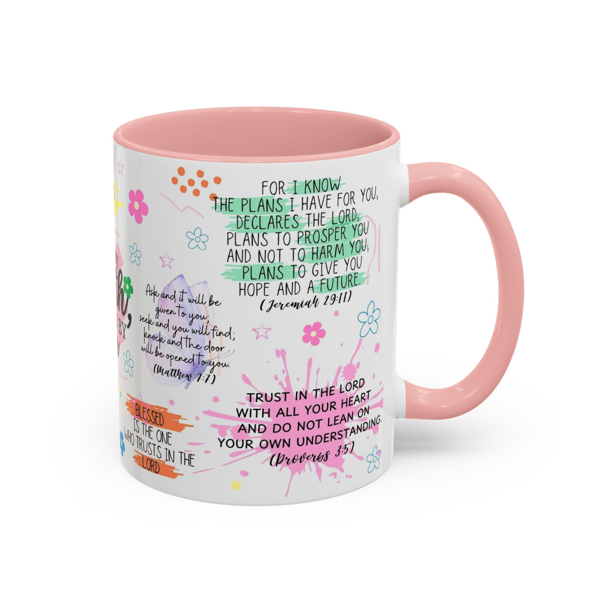 Faith-Inspired Accent Coffee Mug — Motivational, Inspirational Gift, Home Decor, Coffee Lover, Christian Design