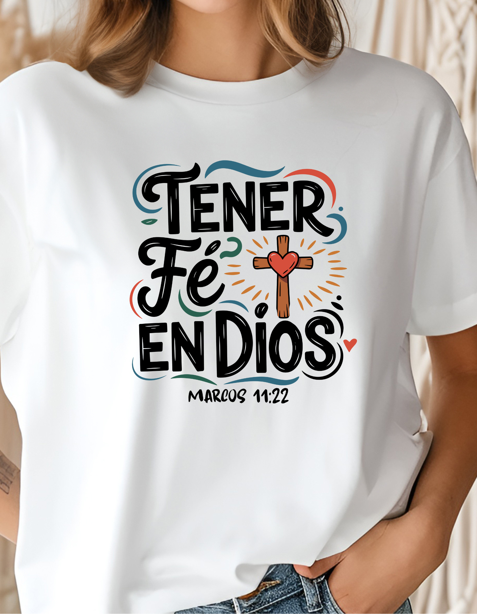 T-shirt con Frases cristiana para mujer, Tshirt blanco con versiculo biblico, Tshirt para iglesias