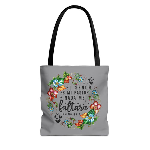Bolso cristiano con diseño floral 'El señor es mi Pastor'' – Regalo con versículo bíblico para mujer de fe