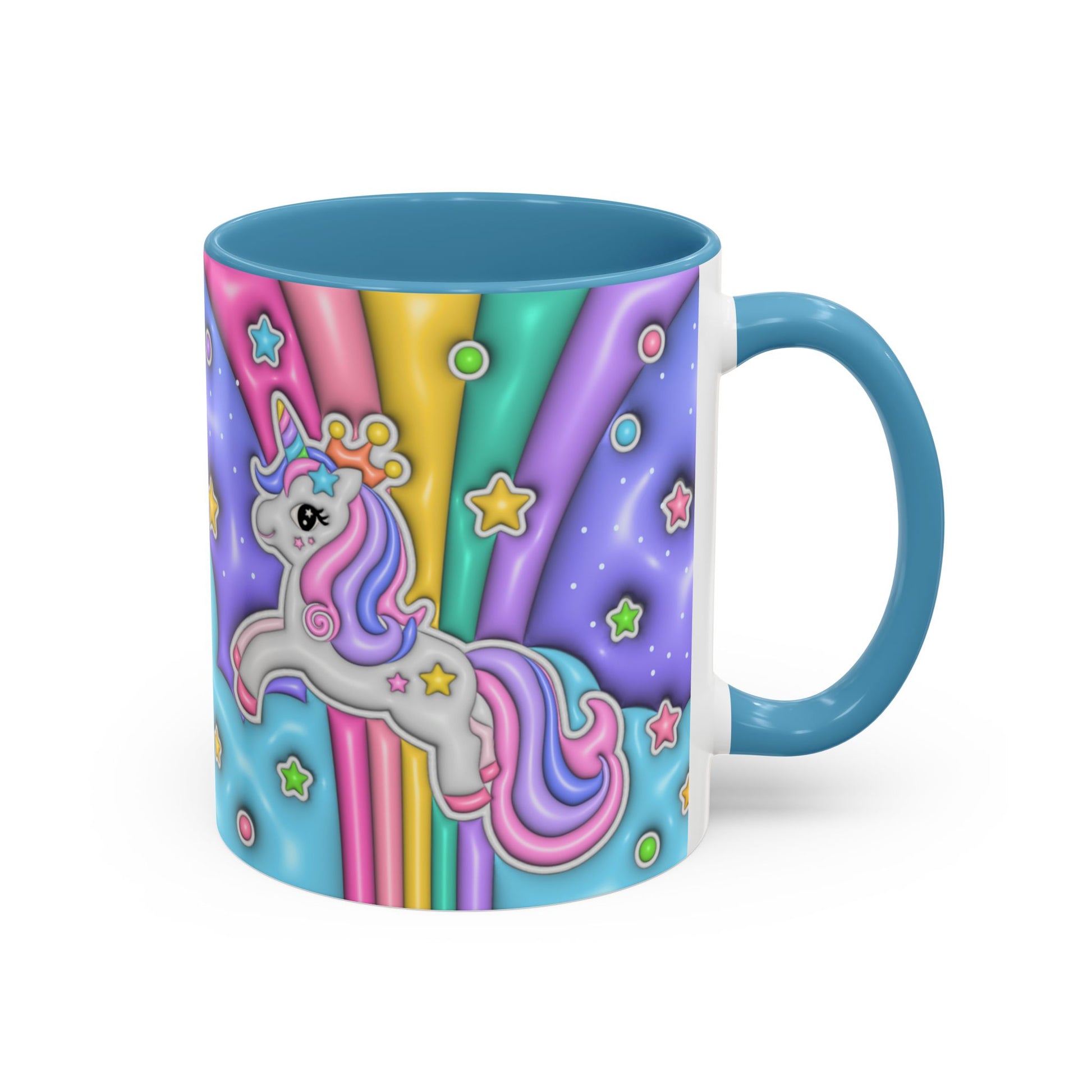 Taza de Café Colorida con Diseño Divertido – Taza con diseño de uniornio - Taza de ceramia 11 Onz Ideal para alegrar tu rutina diaria