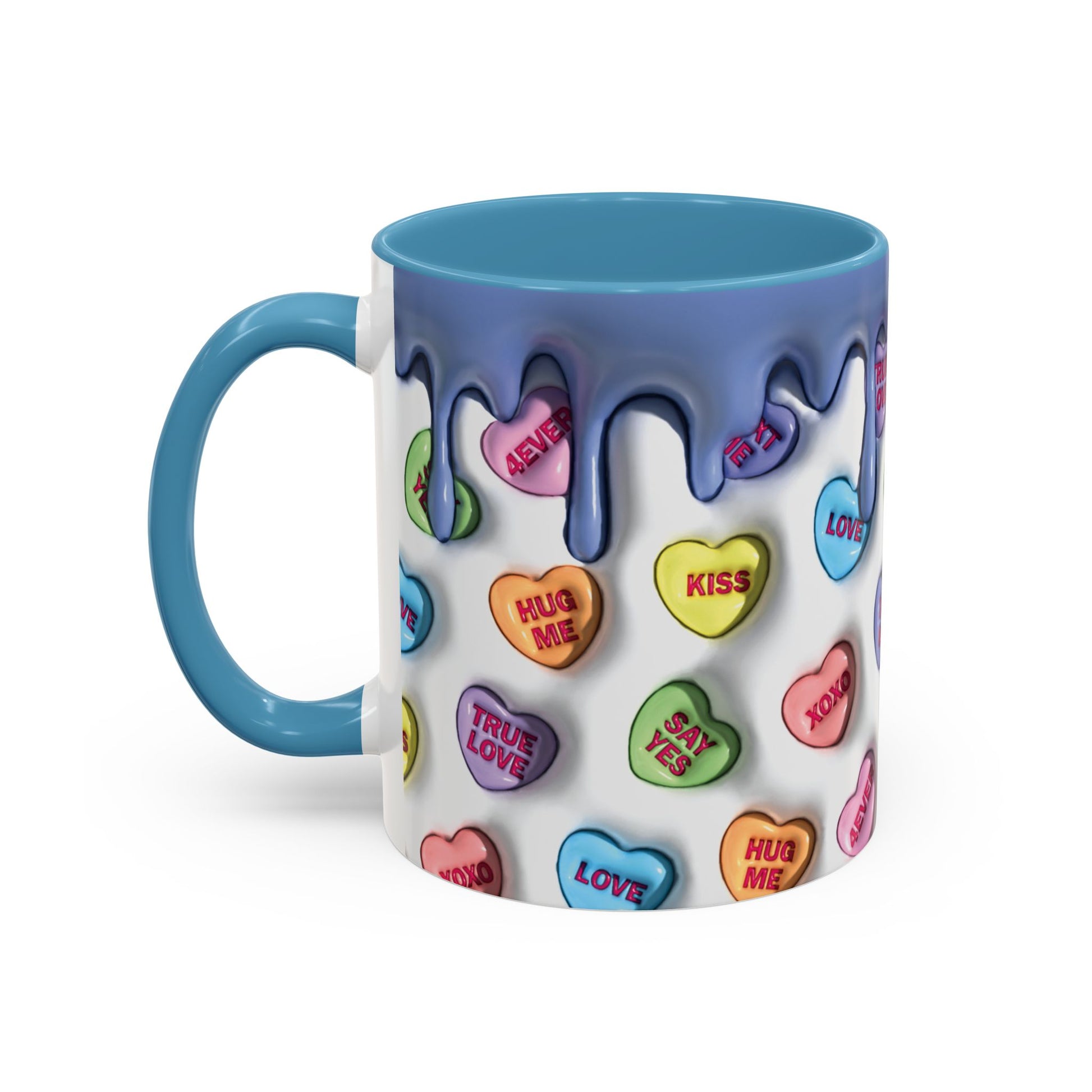 Taza de Cerámica Colorida con Corazones – Regalo Original para Amantes del Café o Té