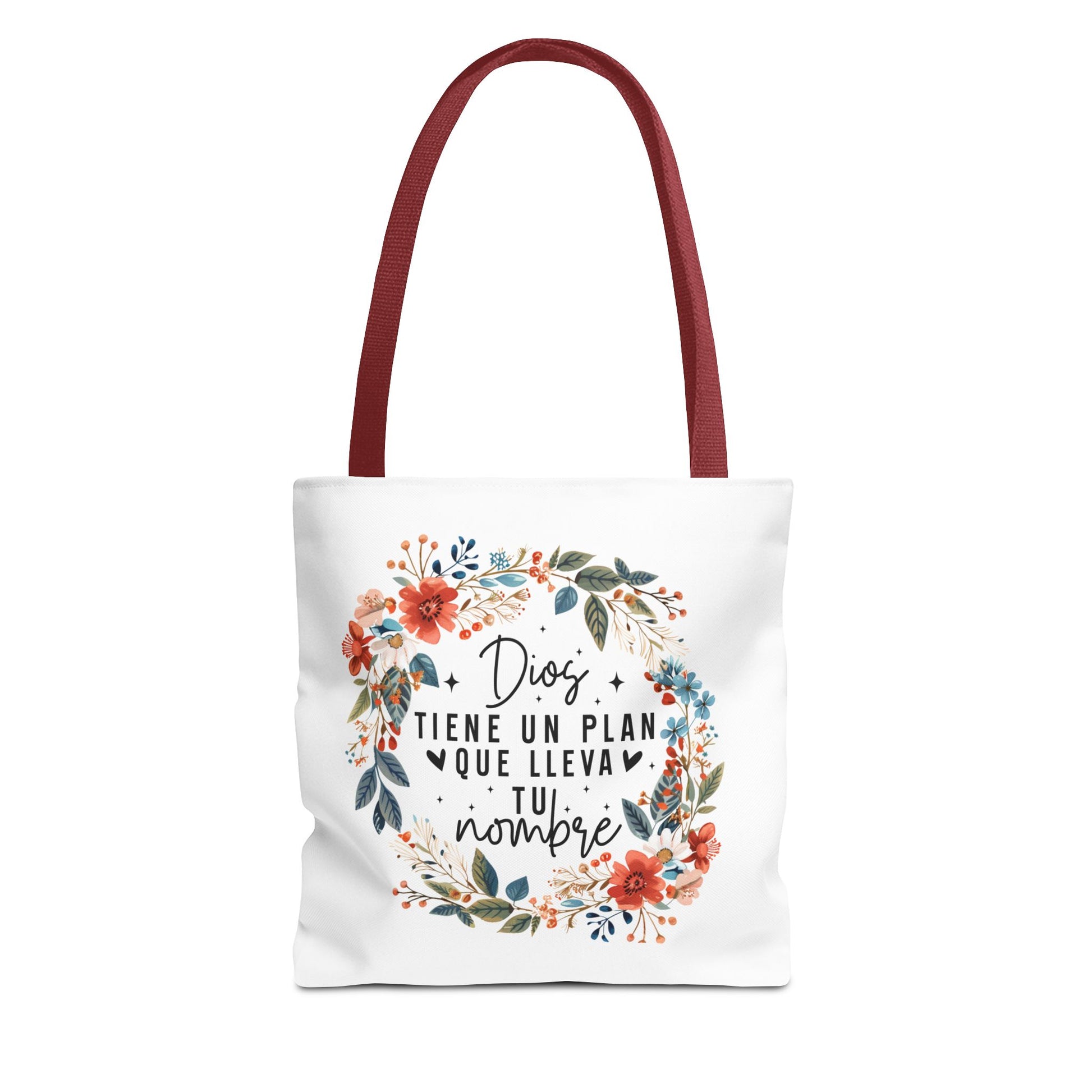 Bolso Tote Motivacional con Mensaje de Fe | Bolsa Floral Reutilizable para Mujer | Ideal para Iglesia, Eventos o Regalo Inspirado