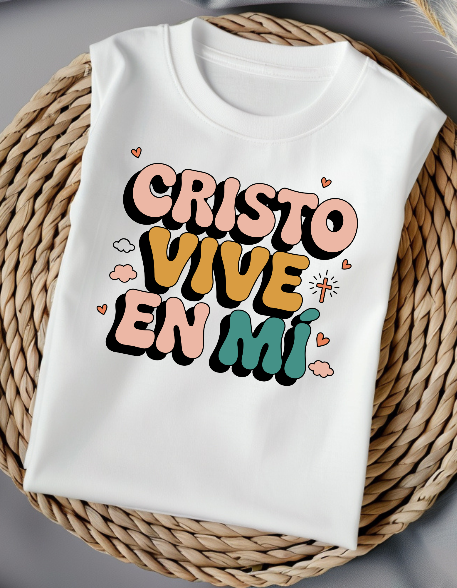 Tshirt con frases biblicas,  Tshirt manga corta con versiculo biblico, Tshirt para mujer cristiana blanco