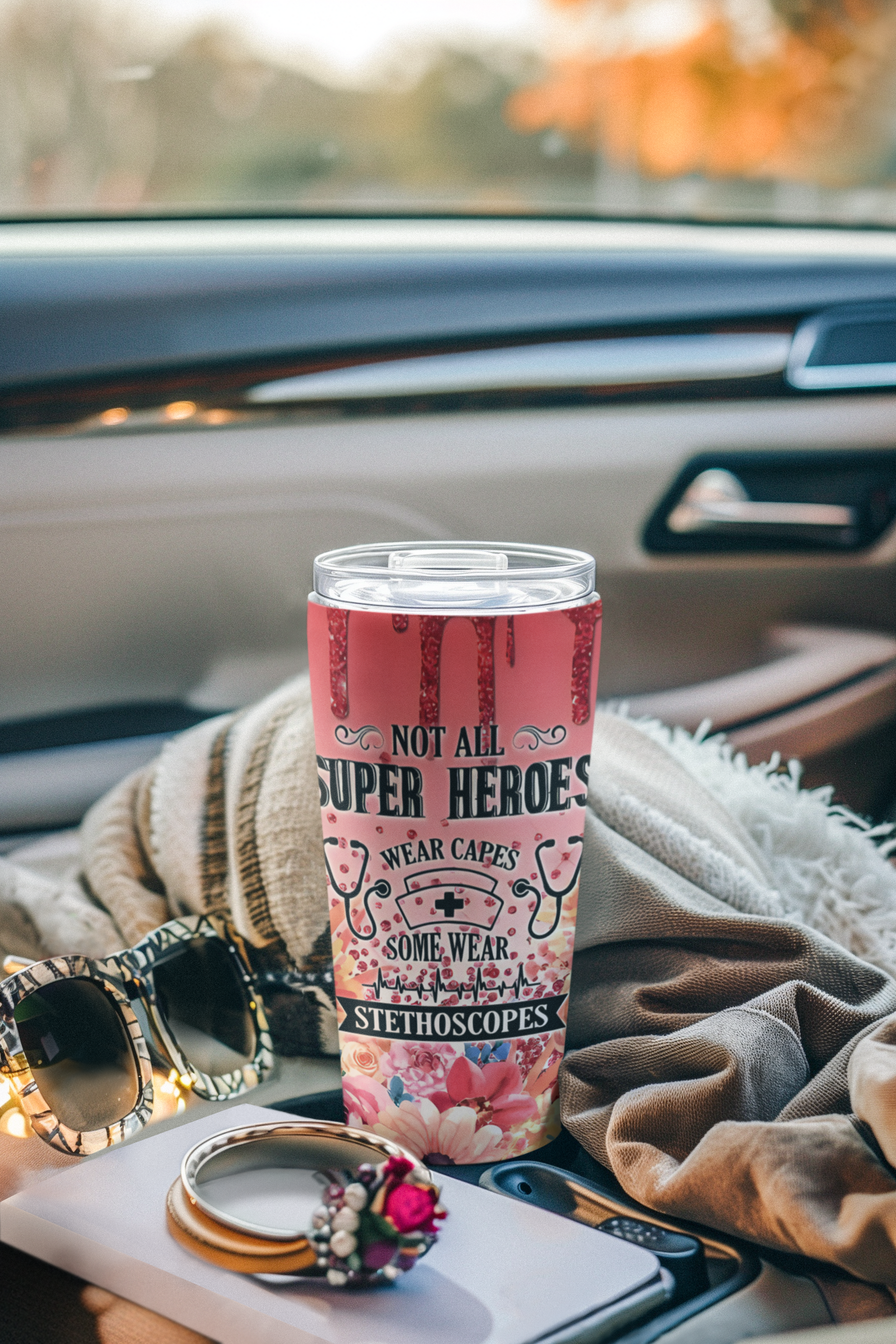 Tumbler térmico 20 oz para mujer – Termo moderno con diseño colorido – Regalo para maestras, mamás o amigas