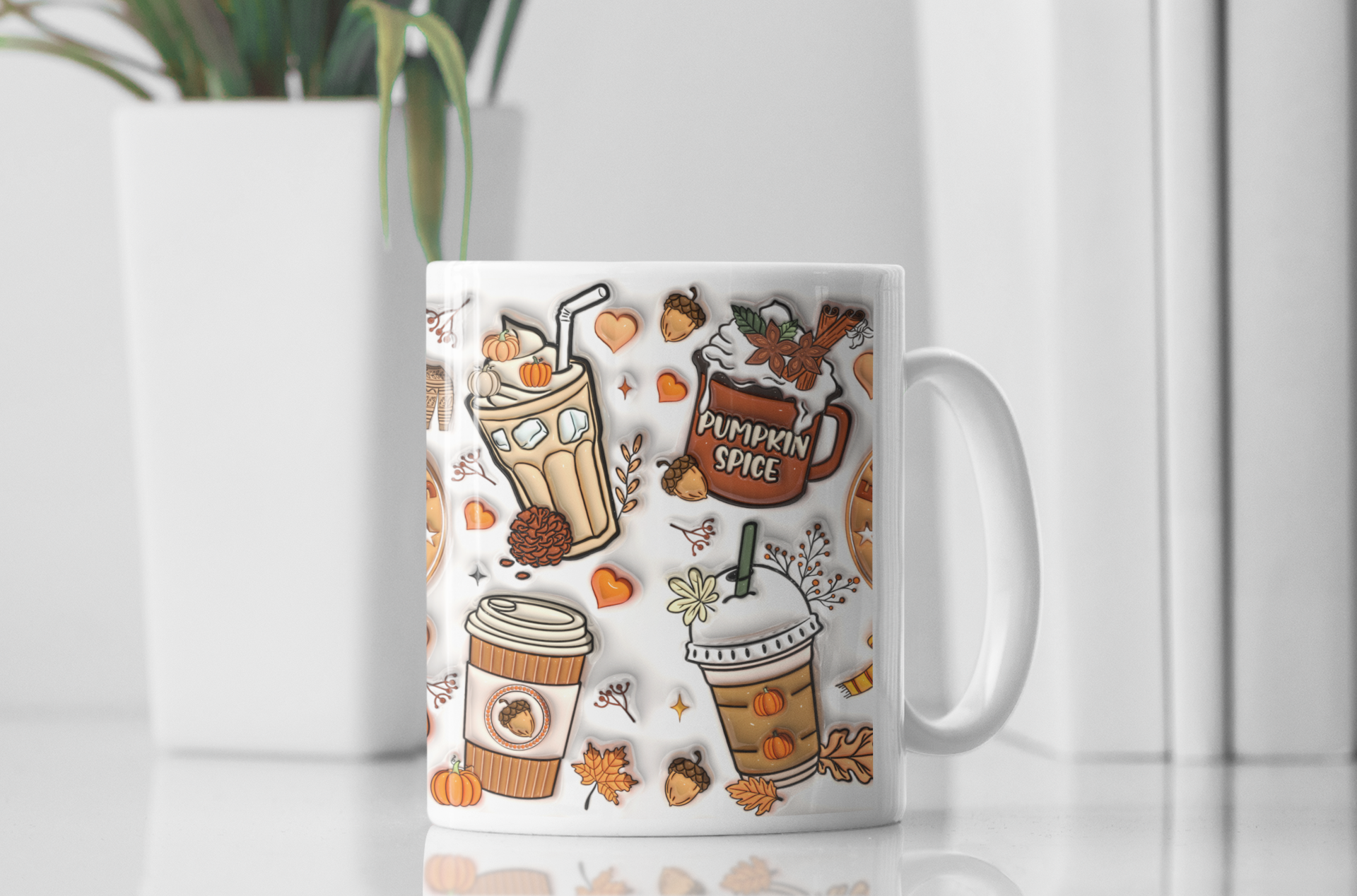 Cozy Fall Mug, Pumpkin Mugs, Taza para cafe 11 Onz, Taza de otoño